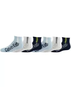 Calvin Klein Big Boys Quarter Length Performance 6 Pair of Sport Socks, Light... - Picture 1 of 1