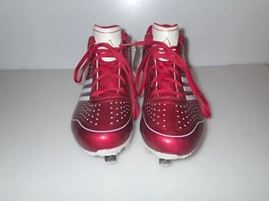 Größe 11 ADIDAS ADIZERO DIAMOND KING STOLLENSCHUHE ROT WEISS A - Bild 1 von 6