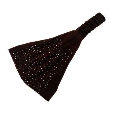 Diadema Banda Elástica Estrás Damas Elástico Ancho Turbante ligeramente Pelo Foto 1 de 4