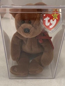 RARE VINTAGE TY Beanie Baby 1995 "Teddy The Brown Bear" 4050 ERROR 1993 Tush Tag - Bild 1 von 7