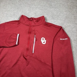 Columbia Park View Fleece 1/2 Zip Pullover Herren XL Oklahoma Sooners rot Omni Wick - Bild 1 von 14