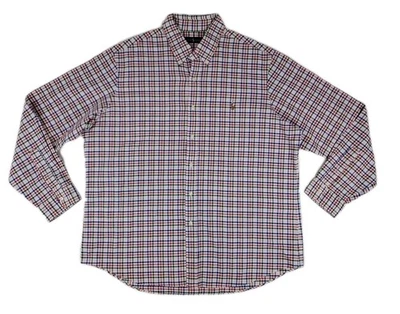 Camisa Polo Ralph Lauren Para Hombre Multi Cuadros Oxford Abotonada Manga Larga 2XL Foto 1 de 4