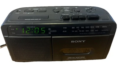 Sony Dream Machine ICF-C610 Dual Alarm Clock FM/AM Radio Cassette Player Tested - Image 1 of 4