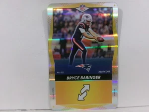 Bryce Baringer 2025 Uno Elite Yellow Foil #012 New England Patriots - Bild 1 von 2