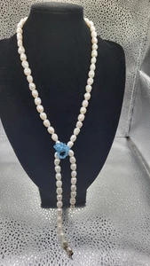 Freshwater Pearl Necklace Necklace 925 Silver Clasp. 1C3 - Picture 1 of 14