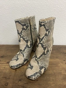 Vince Camuto Leather Snakeskin Dannia Heel Mini Boot Ankle Boot Women’s US 6 - Picture 1 of 7
