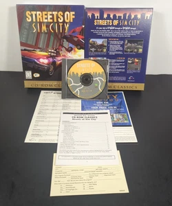 Streets of Sim City First Edition Big Box Maxis 1997 Mint Disc PC Vintage - Picture 1 of 15