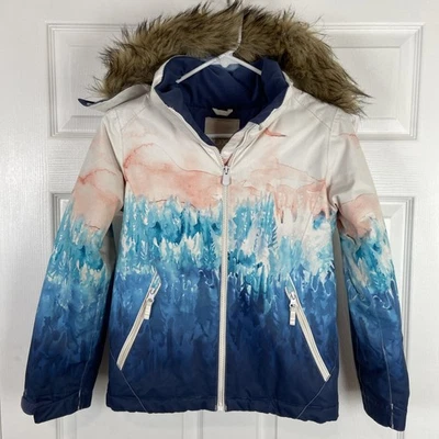 Roxy Jet DryFlight Snowboard Ski Jacket Girls Size 10 Medium Watercolor Colorful - Image 1 of 4