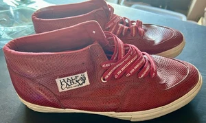 1992 Vans Half Cab Skateboarding Shoes Men Size 12 Red Snakeskin Sneakers Mids - Picture 1 of 5