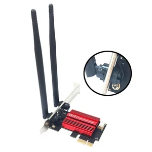 Drahtloser Adapter, PCIe, Doppel-8-dBi-Antennen, 1200 /s für Win10, Win8, Win7, - Afbeelding 1 van 7