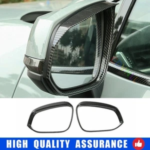 Fit For Toyota RAV4 2019-2023 Carbon Fiber Rear View Side Door Mirror Cover Trim - Picture 1 of 9