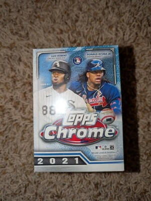 2021 Topps Chrome Baseball Blaster Box (32 Cards) MLB Factory Sealed - Image 1 of 4