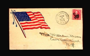 US Stamp Used, F/VF S#267 Spanish American War Patriotic Cover, postmarked 1898  - Picture 1 of 1