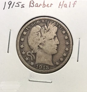1915 S Barber Half Dollar ~ schön detaillierte Münze - Bild 1 von 2