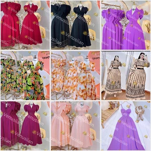 FLORAL MAXI DRESS VINTAGE STYLE DRESSSUMMER FASHION CLOTHES DRESSES - Picture 1 of 19