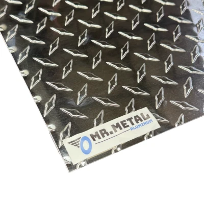 Casa rodante 24" x 120" aluminio 0,025" placa de diamante (1/40") chapa gruesa, garajes Foto 1 de 4