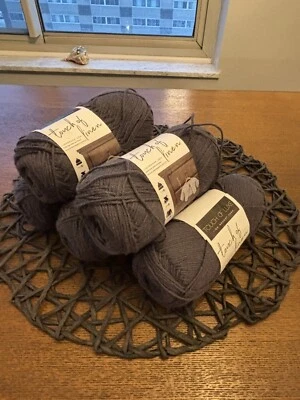 5 madejas hilo marca León 682-151T toque de hilo de lino, pizarra Foto 1 de 3