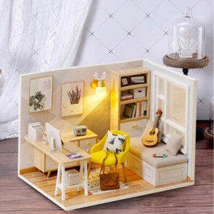 InnerSetting Kit de casa de mu?ecas de madera 3D de bricolaje manual de montaje - Imagen 1 de 7