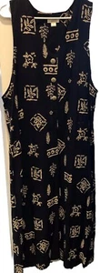 Christopher & Banks Navy Floral Long Maxi Sleeveless Dress Sz XL Sundress - Picture 1 of 13