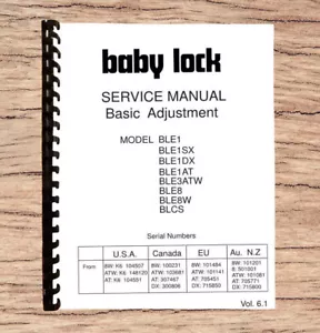 Modelli Baby Lock BLE3ATW macchina da cucire servizio stampata manuale pettine rilegato - Foto 1 di 7
