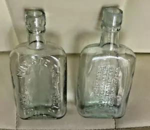TWO Different MANCHESTER WHISKEY FLASKS - BREWERY & CHESTERS - Spirit Merchants - Picture 1 of 10