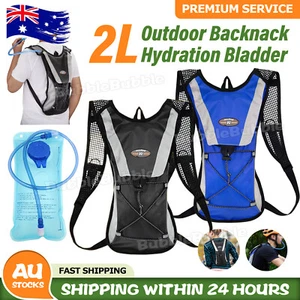 Hiking Camping Cycling Running Hydration Pack Backpack Bag + 2L Water Bladder - Picture 1 of 11