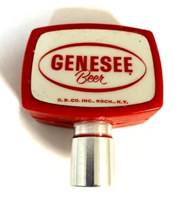 Vintage Genesee Beer Tap Handle (red/white) (E2) - Picture 1 of 5