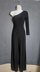 Women's Windsor Black One-Shoulder Sleeve Pants Jumpsuit Size S/M Tall - Picture 1 of 6