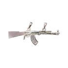 925 Sterling Silver Men’s Iced Out Cz Ak-47 Rifle Pendant Handmade Taxco Mexico