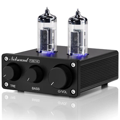 Mini Vacuum Tube Preamp HiFi Stereo Audio Preamplifier w/Treble Bass Control - Image 1 of 4