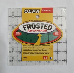"Regla cuadrada antideslizante Olfa, Frosted Advantage, 6,5"" x 6,5" - Imagen 1 de 2