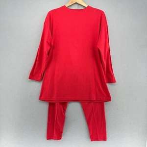 Conjunto de salón California Fast 50/50 años 90 manga larga pantalones rojos EE. UU. TALLA XL DE COLECCIÓN - Imagen 1 de 14