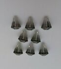 12pc Swarovski Crystal Black Diamond Faceted Cone 5400 Beads; 6x6mm Or 9x8mm