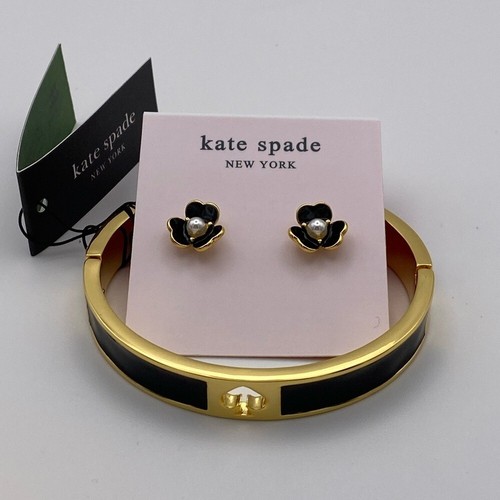 Set due gioielli Kate Spade. Orecchini lancio bouquet e bracciale punzone foro