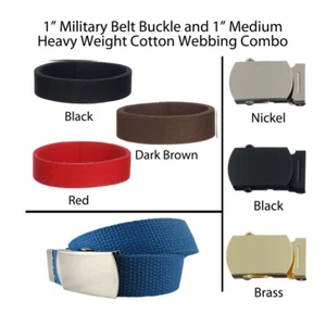 Cinturón militar de lona para niños de 3-1", elige colores, acabados y tallas - ENVÍO GRATUITO - Imagen 1 de 5