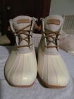Sperry Top Sider Waterproof Boots Women?s Zip Size 10 Off-White Quick Ship