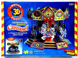 Cadaco Spinning Carousel 3D Puzzle Vintage Motion 1998 Jigsaw 600+ Pieces - NEW - Picture 1 of 6
