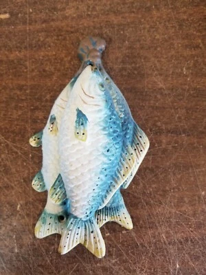 Llamador de puerta de pez colgante METAL FUNDIDO Llama Pesca Peces Lago Playa Decoración Foto 1 de 4