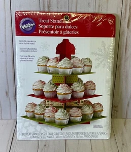 Wilton Navidad Vacaciones Tratamientos Soporte Cupcake Pastel Caramelos 3 Niveles Fiesta Torre NUEVO - Imagen 1 de 3