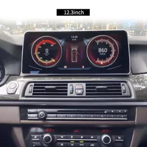 Android Bildschirm Apple CarPlay GPS 12,3" Display für BMW 5er F10 F11 CIC - Bild 1 von 9