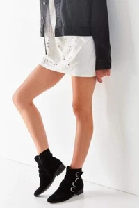 $175 Vagabond Urban Outfitters Suede Leather Black Gigi Ankle Boots 38 Size 7.5 - Picture 1 of 11