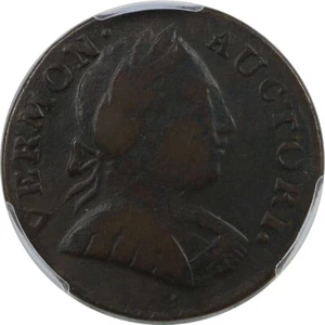 1788 Vermont Copper 1/2p RR-20 W2150 R4 Bust Right PCGS F15 Furnace Run Collecti - Picture 1 of 6