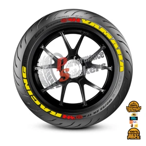 MOTORCYCLE RACING yellow Tire Lettering MOTOCROSS Sticker SET 0.75"FAST SHIPPING - Picture 1 of 2