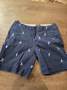 Pantaloncini Ralph Lauren uomo taglia 38 blu navy ricamati grillo stampa all over - Foto 1 di 13