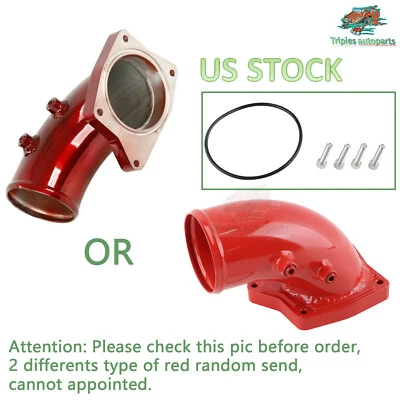 Red Elbow Pipe Turbo Air Intake For 2003 2004 2005 2006 2007 Ford F250 F350 6.0L - Image 1 of 4