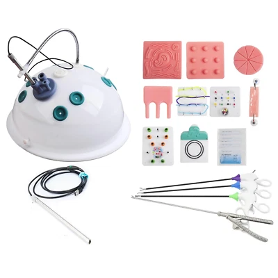  Simulador de Entrenador de Laparoscopia Caja de Entrenamiento Laparoscópico Instrumentos de Entrenamiento Foto 1 de 4