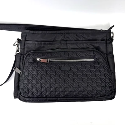 Lug Shimmy SE Crossbody Bag Midnight Black RFID Protection Quilted Houndstooth - Image 1 of 4