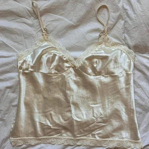 soft sensations Vintage elfenbein Satin Spitze Trägertop Gr. XL romantisch viktorianisch  - Bild 1 von 8
