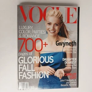 Vogue Magazine September 1999 Gwyneth Paltrow JFK JR CAROLYN BESSETTE KENNEDY - Picture 1 of 8