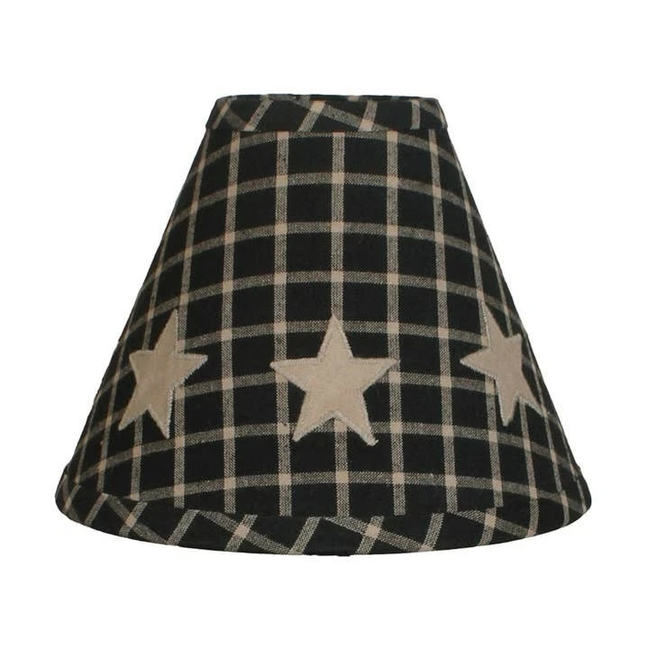 Star Lamp shade in Black and Tan - 10 inch - Image 1 of 1